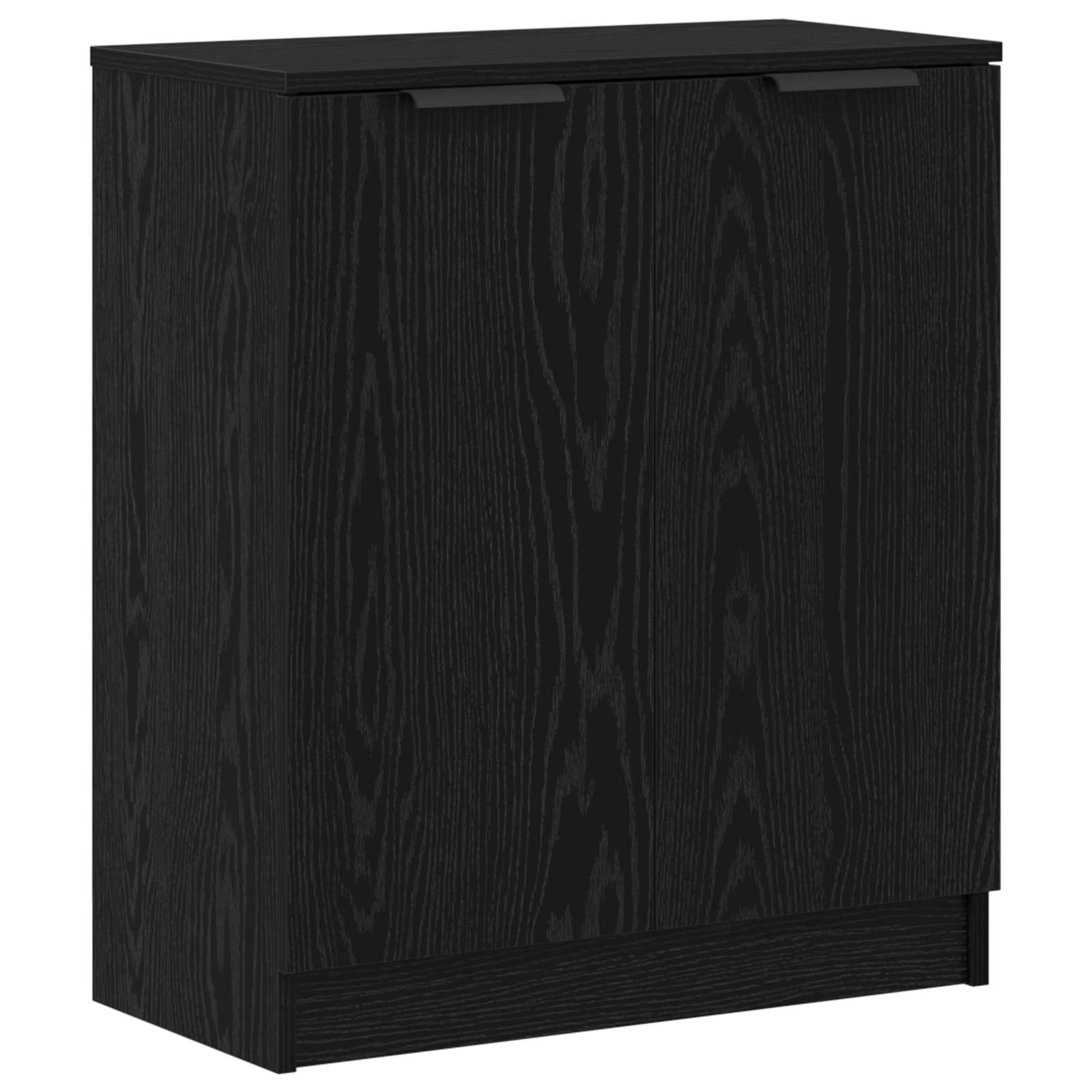 Sideboard 3 stk. Schwarz Eichen-Optik 121 x 30 x 70 cm