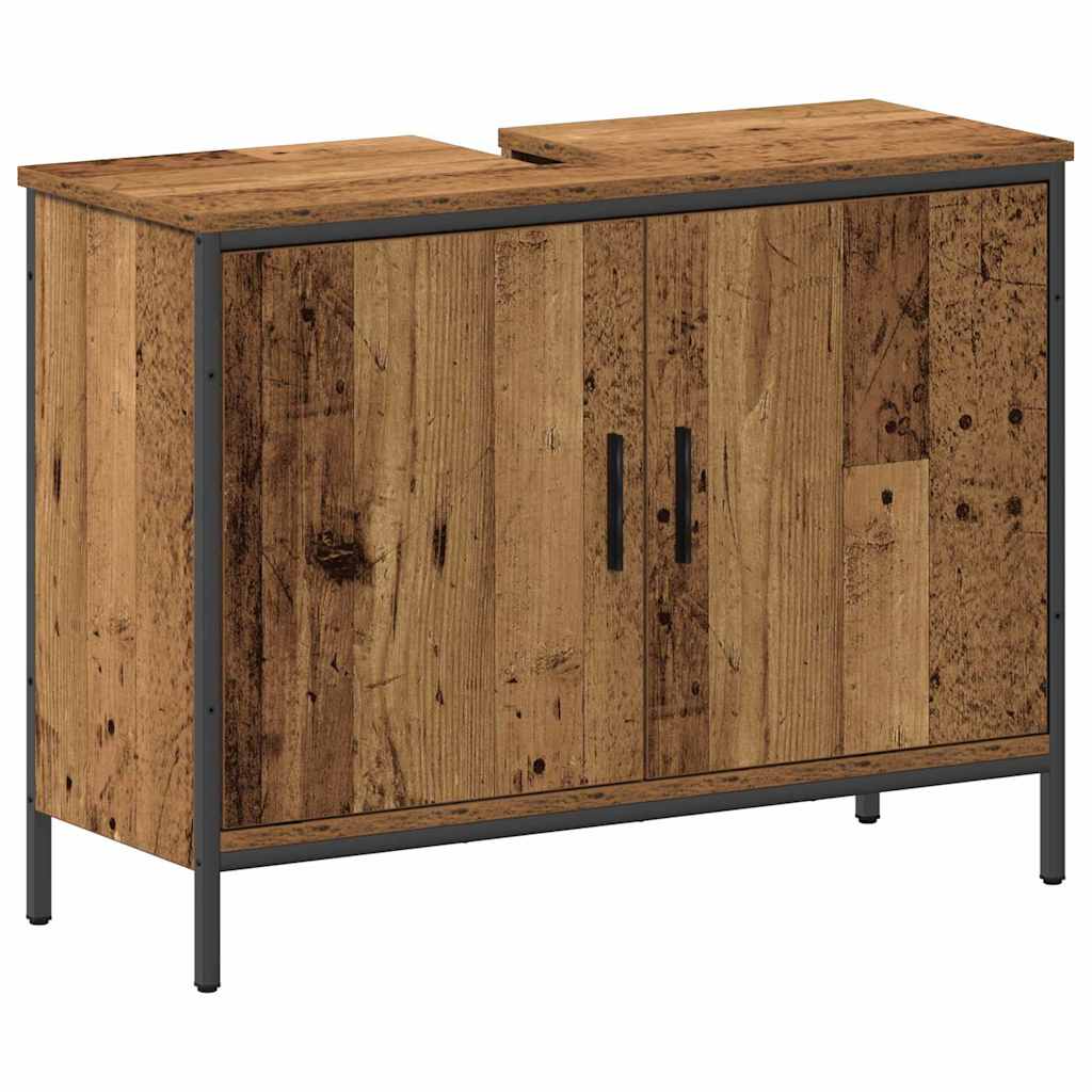 Badezimmer Waschbeckenmöbel mit Regal 3 pcs Braun Holzwerkstoff