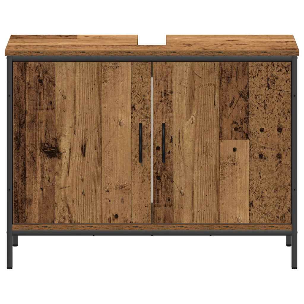 Badezimmer Waschbeckenmöbel mit Regal 3 pcs Braun Holzwerkstoff