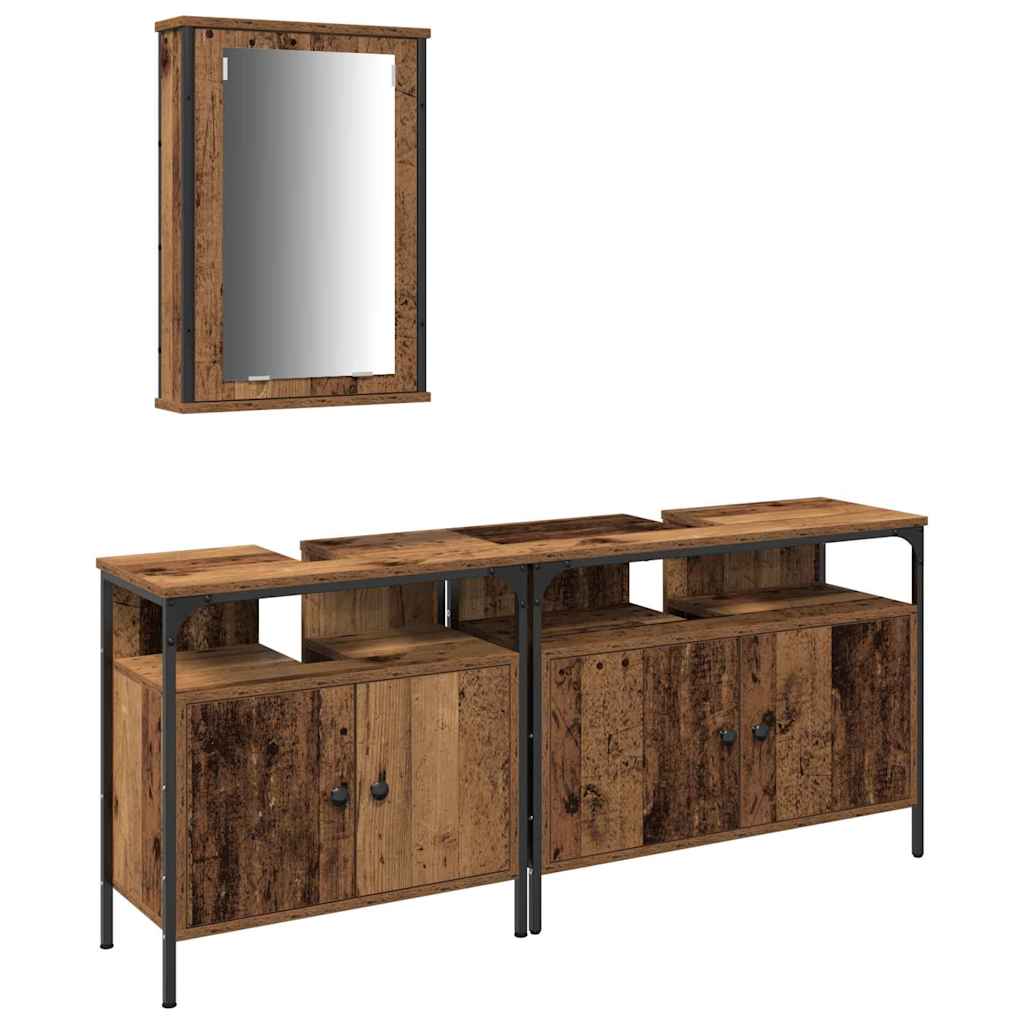 Badezimmer Waschbeckenmöbel 3 stk. Braun 80 x 30 x 60 cm