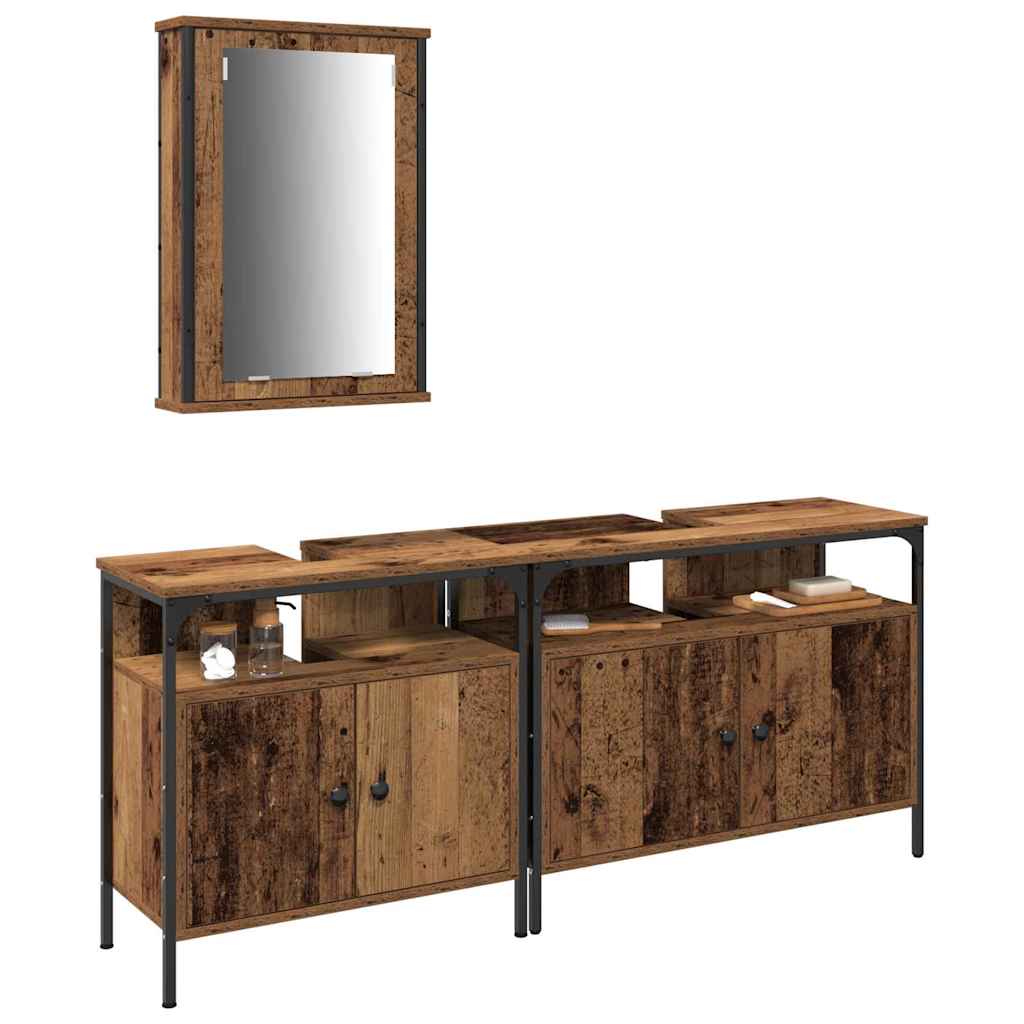 Badezimmer Waschbeckenmöbel 3 stk. Braun 80 x 30 x 60 cm