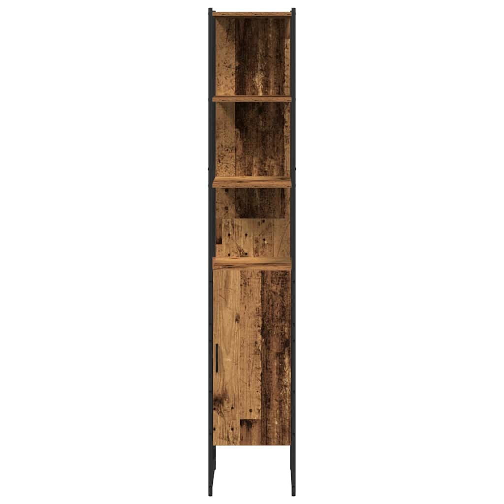 Badezimmermöbel-Set mit Regal mit Tür 3 pcs Braun Holzwerkstoff