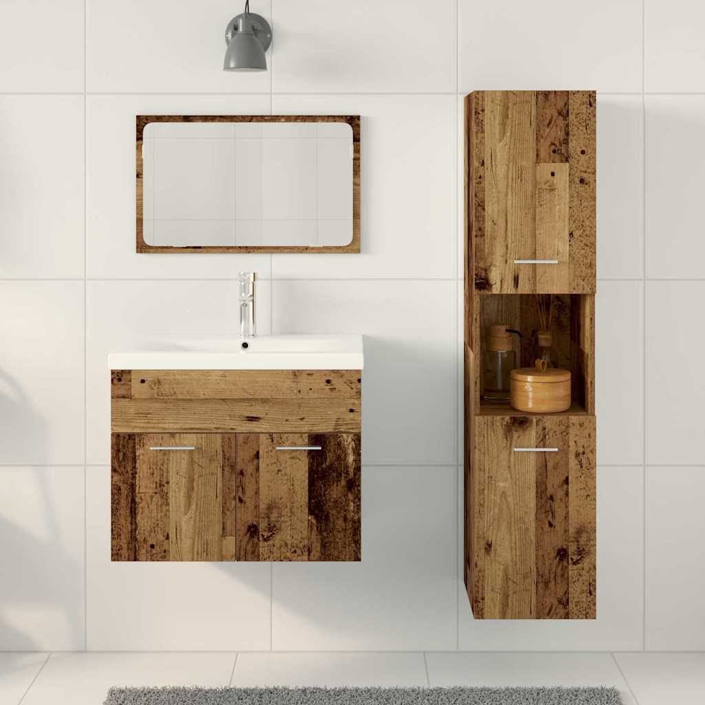Badezimmermöbel-Set 4 stk. Braun 60 x 38,5 x 46 cm