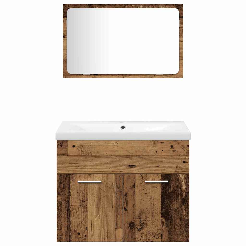 Badezimmermöbel-Set 4 stk. Braun 60 x 38,5 x 46 cm
