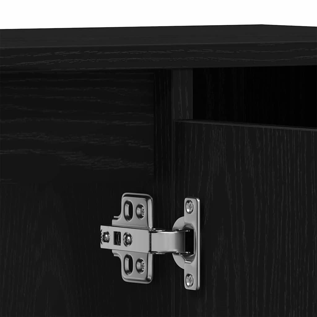 Badezimmermöbel-Set 3 stk. Schwarz 80 x 33 x 60 cm