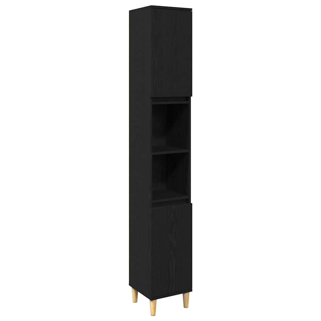 Badezimmermöbel-Set 3 stk. Schwarz 80 x 33 x 60 cm