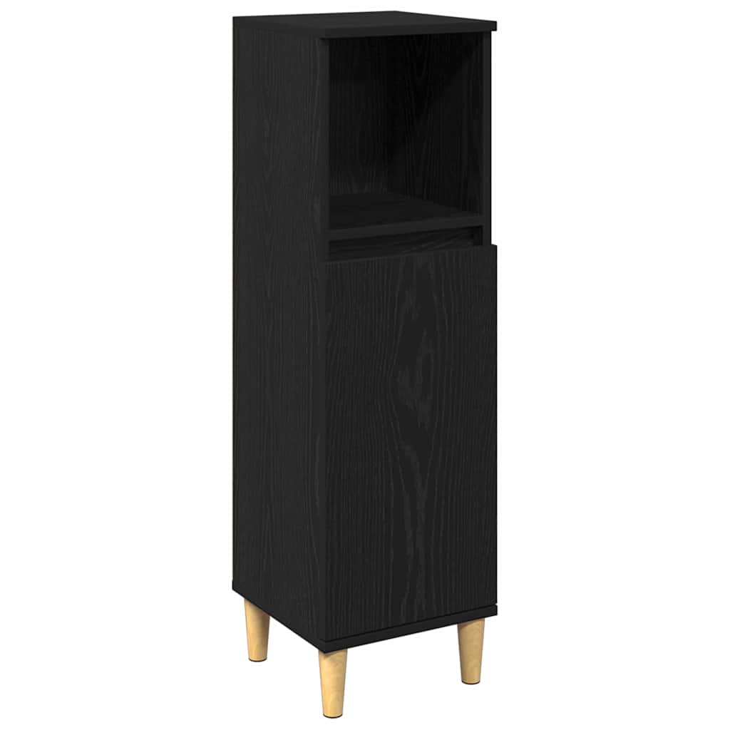 Badezimmermöbel-Set 3 stk. Schwarz 80 x 33 x 60 cm