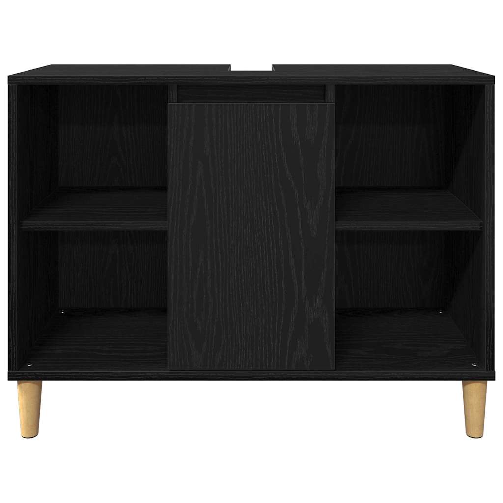 Badezimmermöbel-Set 3 stk. Schwarz 80 x 33 x 60 cm