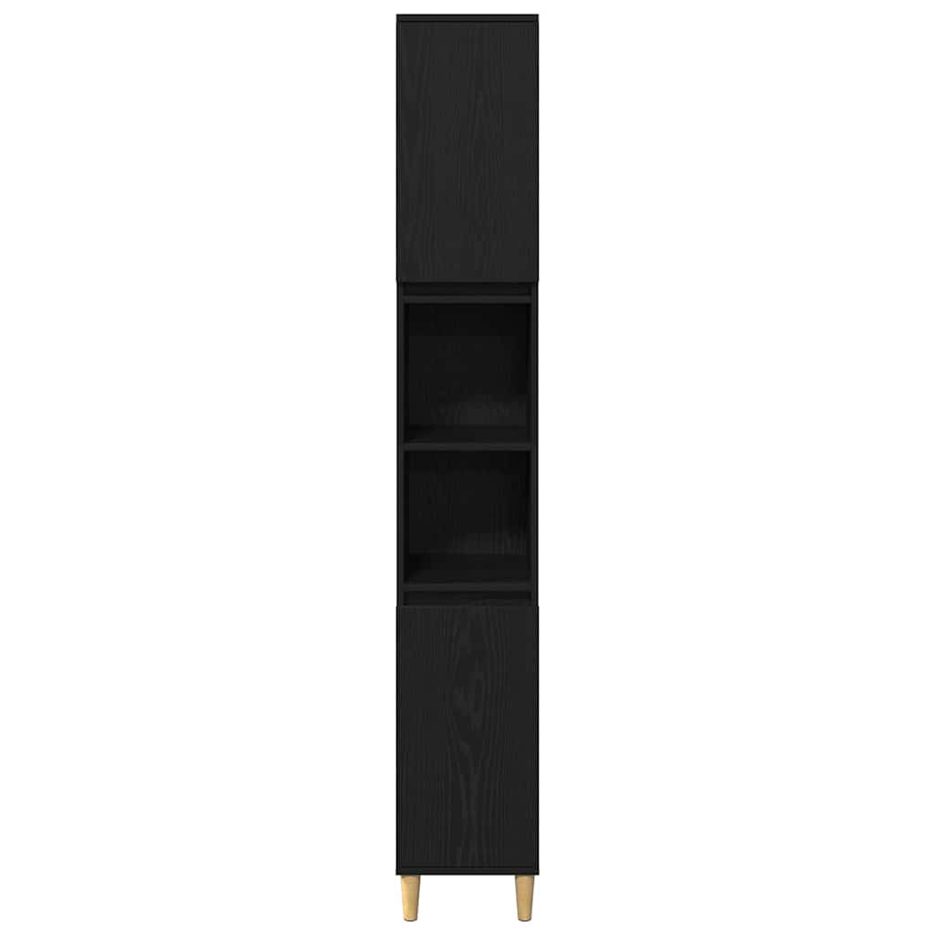 Badezimmermöbel-Set 3 stk. Schwarz 80 x 33 x 60 cm
