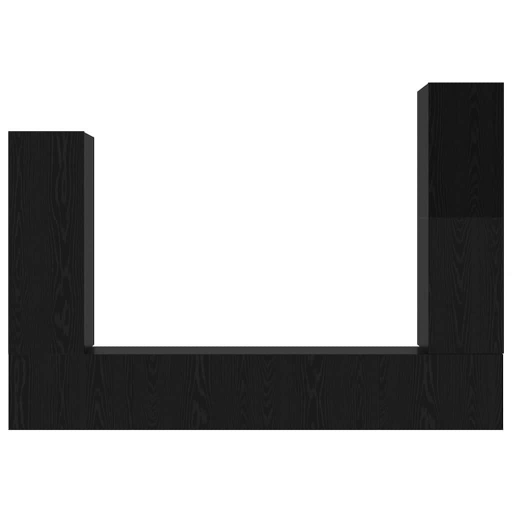 TV-Möbel-Set 4 pcs Schwarz Eichen-Optik 30,5 x 30 x 110 cm