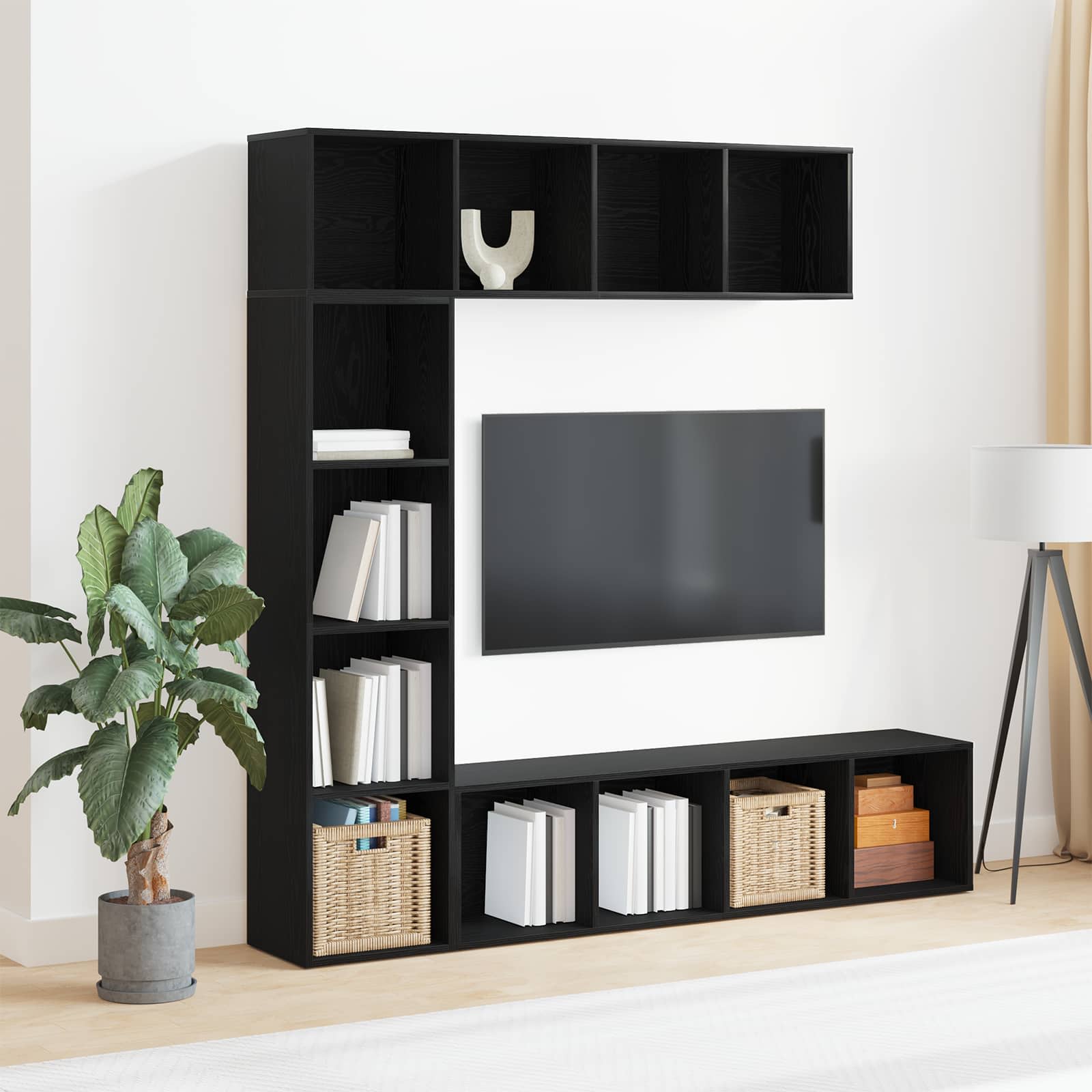 Bücherregal 12 Ebenen 3 stk. 36 x 30 x 143 cm Holzwerkstoff