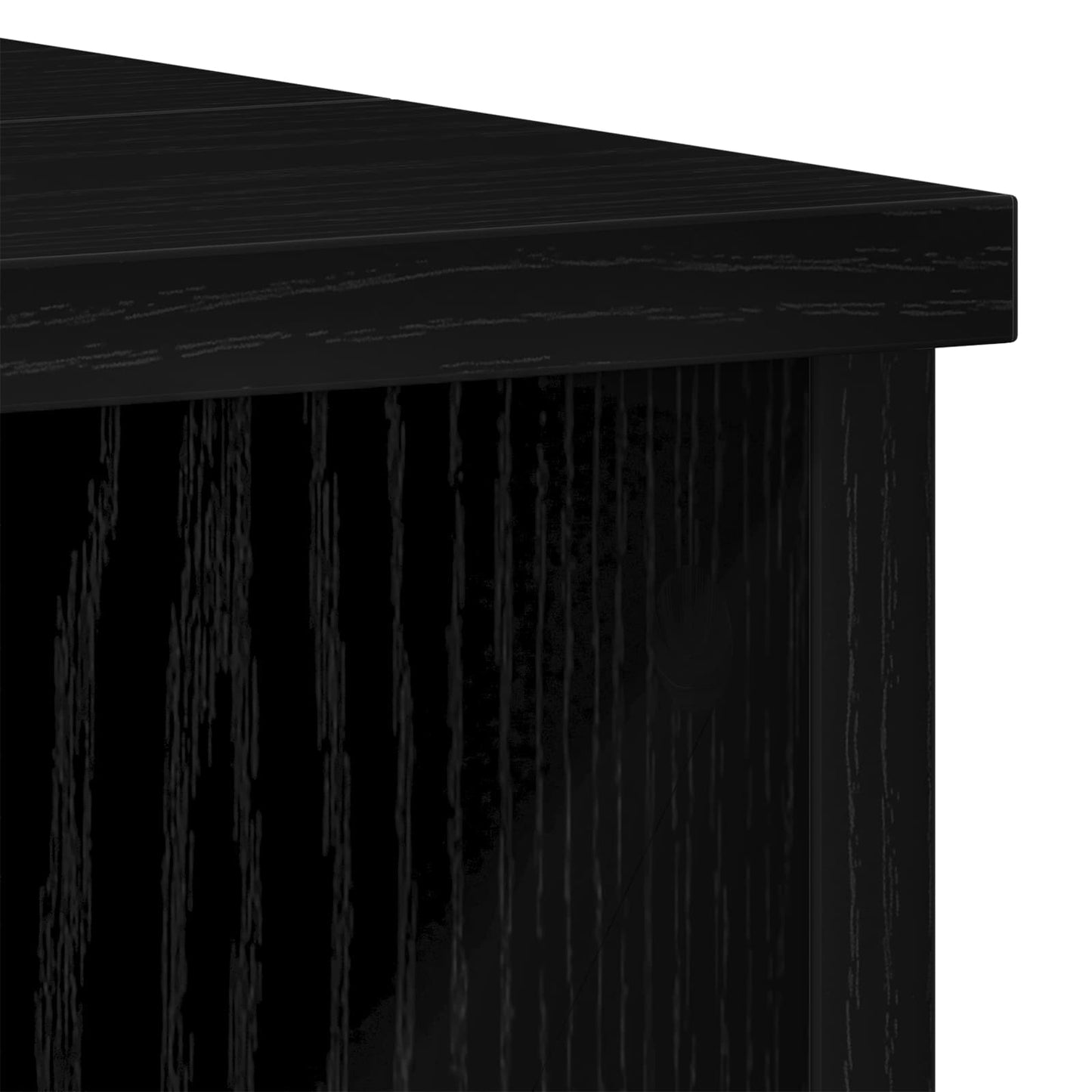Badezimmermöbel-Set mit Regal 4 pcs Schwarz 30 x 30 x 179,5 cm
