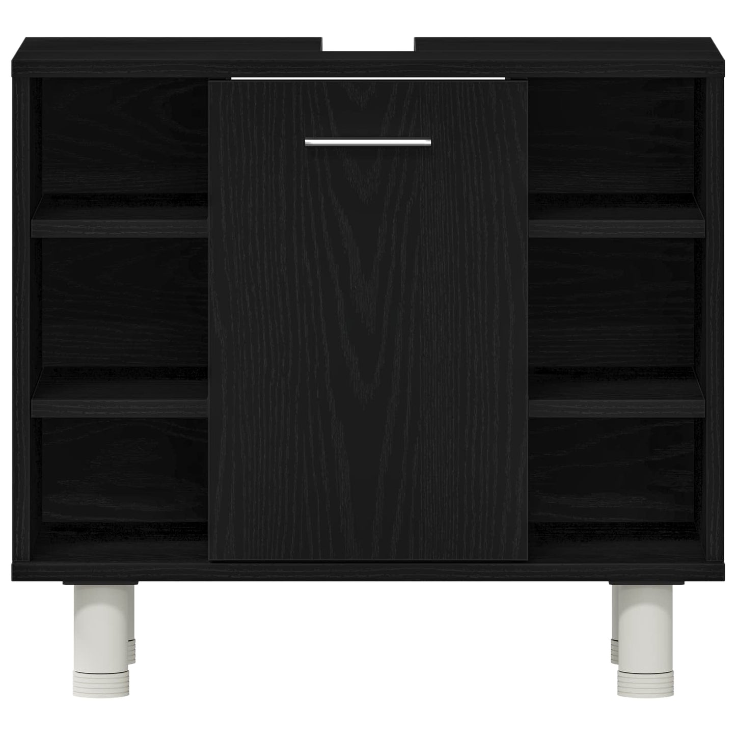Badezimmermöbel-Set mit Regal 3 pcs Schwarz 30 x 30 x 99,5 cm