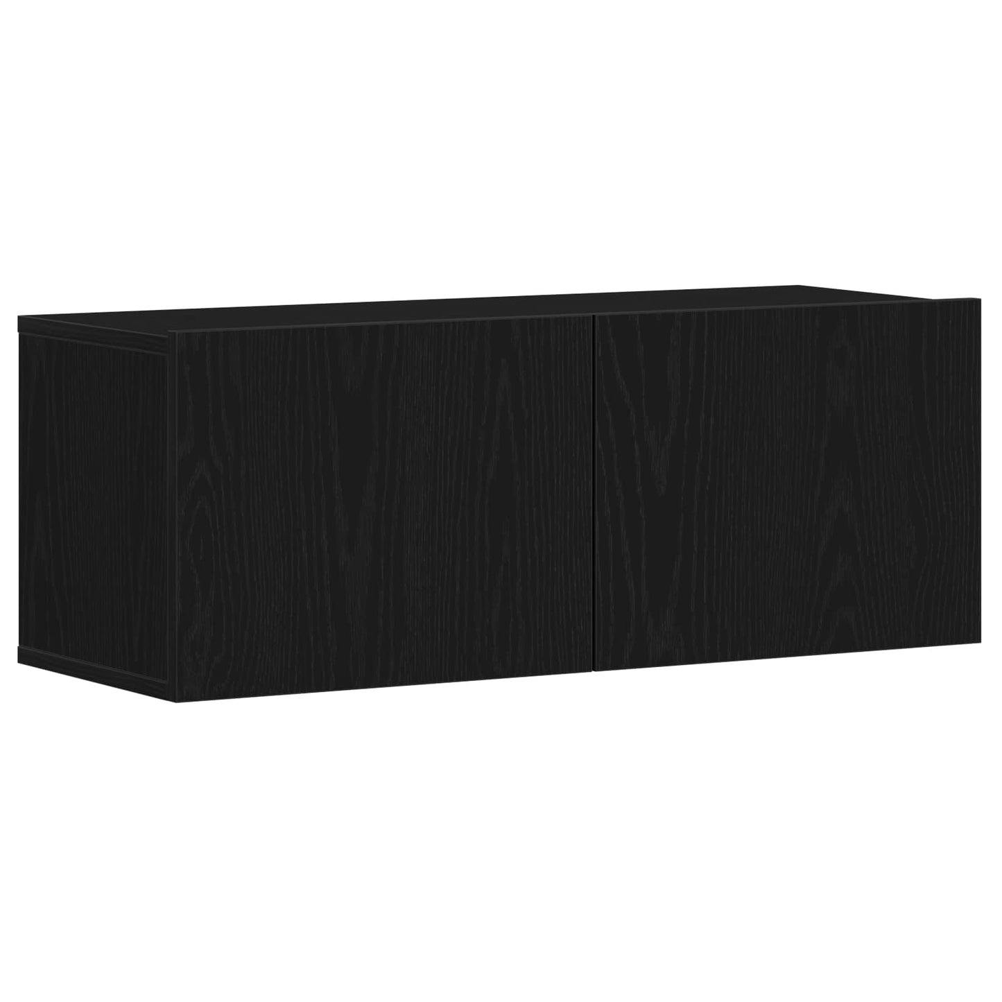 TV-Schrankset 3 pcs Schwarz Eichen-Optik 130,5 x 30 x 140 cm