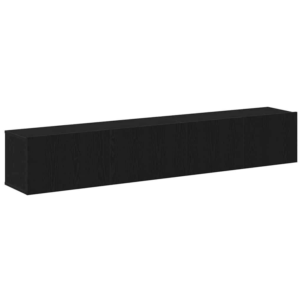 TV-Möbel-Set 2 pcs Schwarz Eichen-Optik 100 x 30 x 30 cm