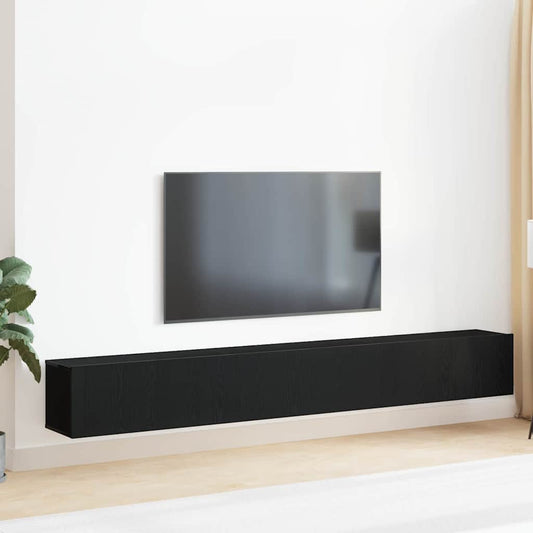 TV-Möbel-Set 3 pcs Schwarz Eichen-Optik 80 x 30 x 30 cm