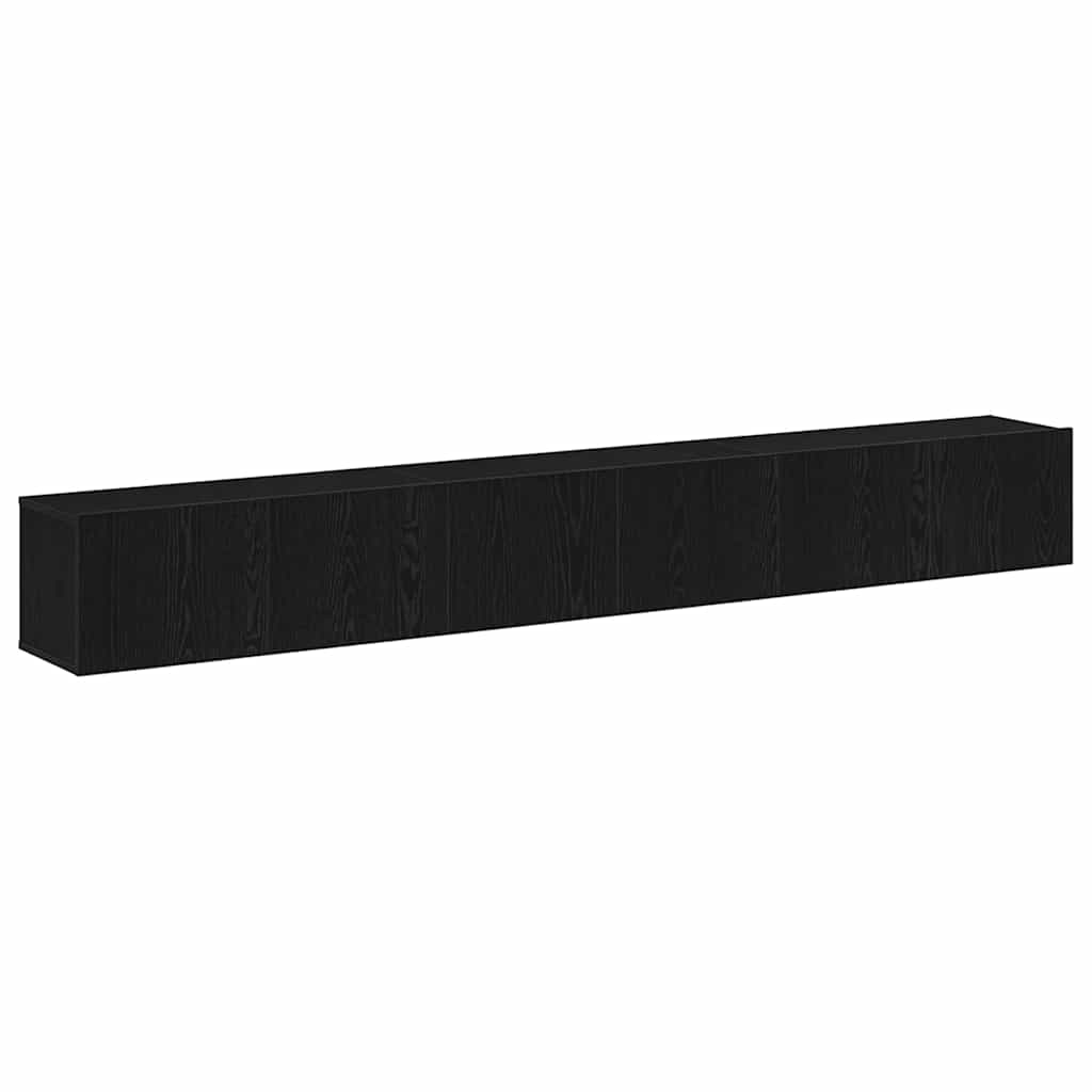 TV-Möbel-Set 3 pcs Schwarz Eichen-Optik 80 x 30 x 30 cm