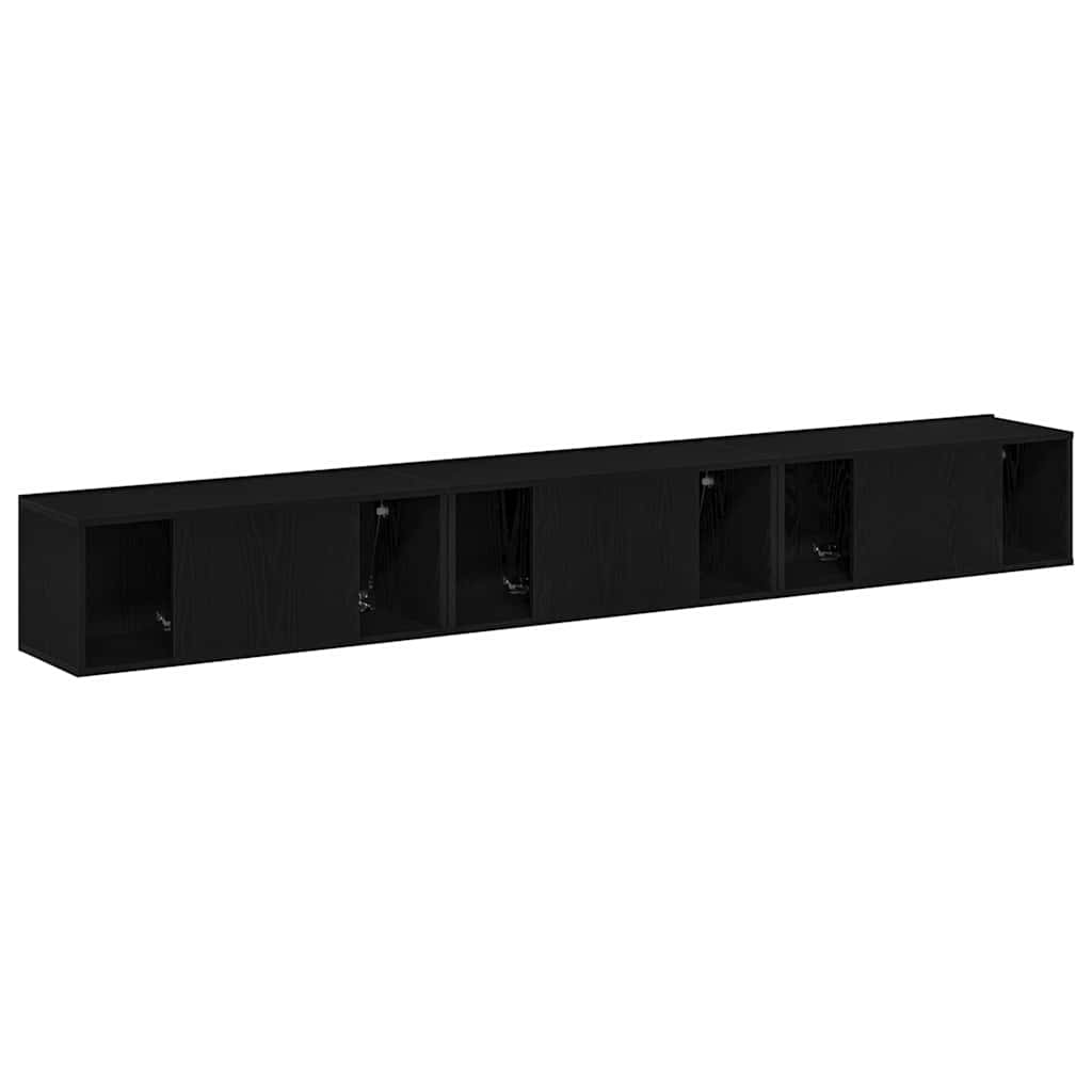 TV-Möbel-Set 3 pcs Schwarz Eichen-Optik 80 x 30 x 30 cm