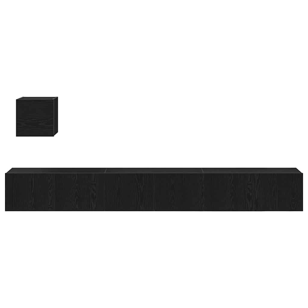 TV-Möbel-Set 4 pcs Schwarz Eichen-Optik 80 x 30 x 30 cm