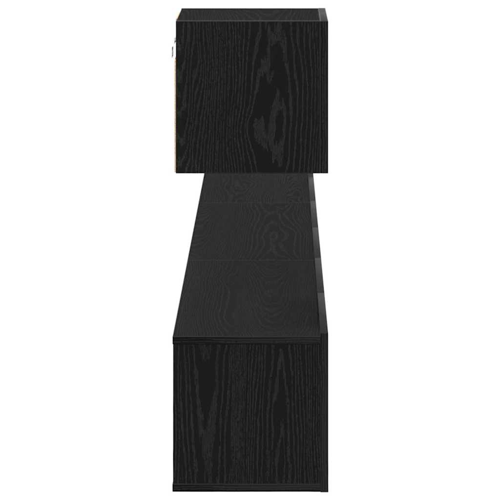 TV-Möbel-Set 4 pcs Schwarz Eichen-Optik 80 x 30 x 30 cm