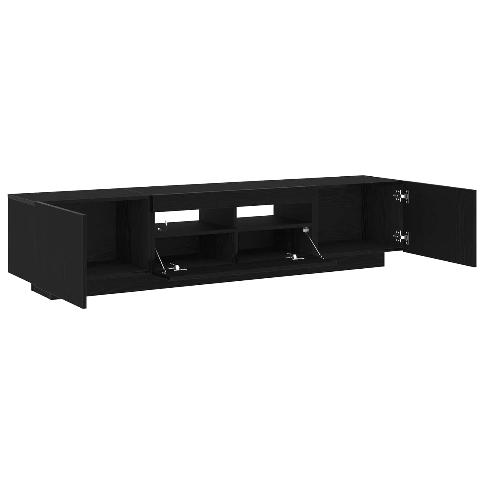 TV-Schrankset 2 pcs Schwarz 180 x 35 x 40 cm Holzwerkstoff