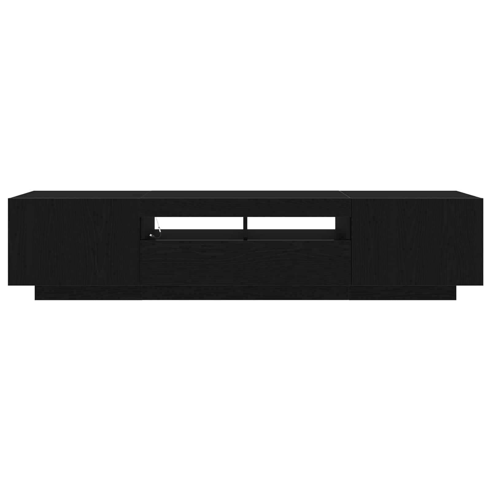 TV-Schrankset 2 pcs Schwarz 180 x 35 x 40 cm Holzwerkstoff