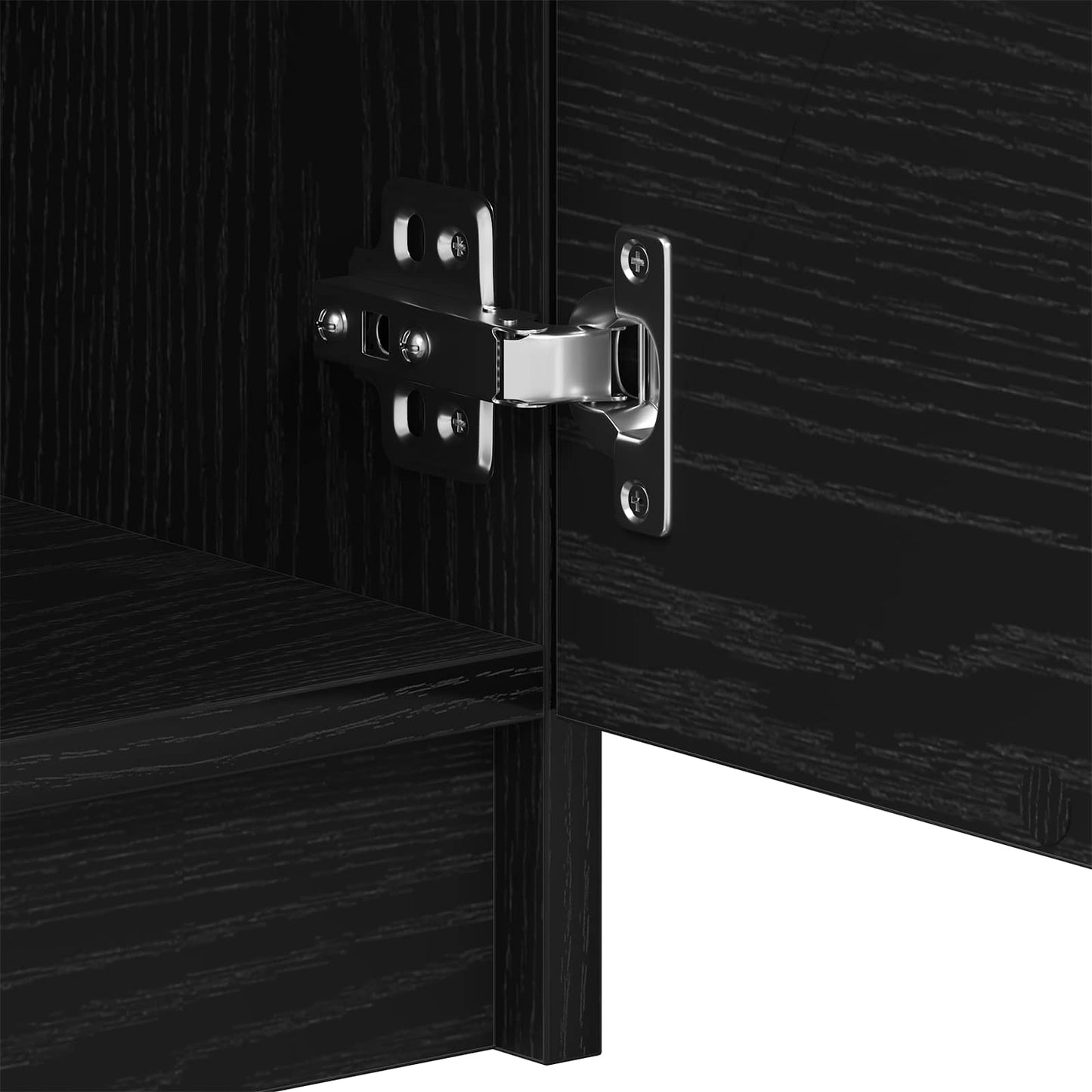 Sideboard 2 stk. Schwarz Eichen-Optik 60 x 30 x 70 cm