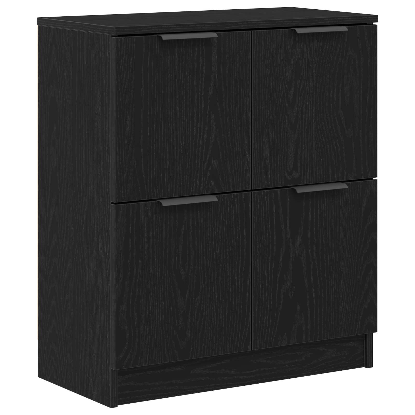 Sideboard 2 stk. Schwarz Eichen-Optik 60 x 30 x 70 cm