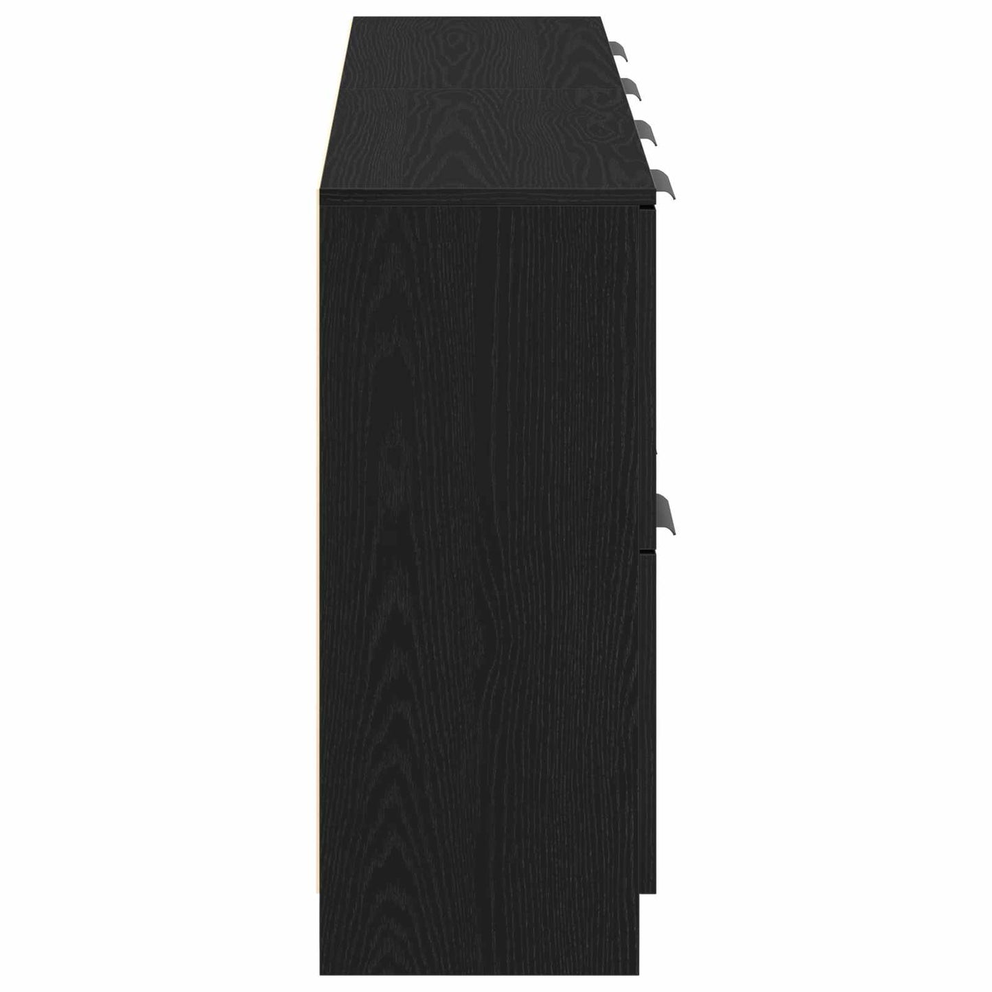 Sideboard 2 stk. Schwarz Eichen-Optik 60 x 30 x 70 cm