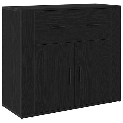 Sideboard Schwarz Eichen-Optik 240 x 33 x 70 cm Holzwerkstoff