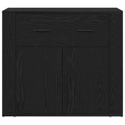 Sideboard Schwarz Eichen-Optik 240 x 33 x 70 cm Holzwerkstoff