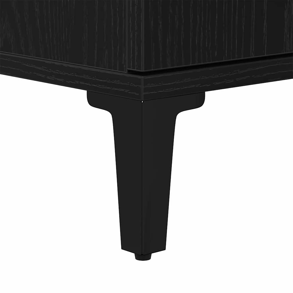 Badezimmermöbel-Set 3 stk. Schwarz Eichen-Optik