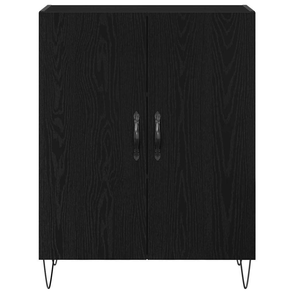 Highboard 2 stk. Schwarz Eichen-Optik 69,5 x 34 x 180 cm