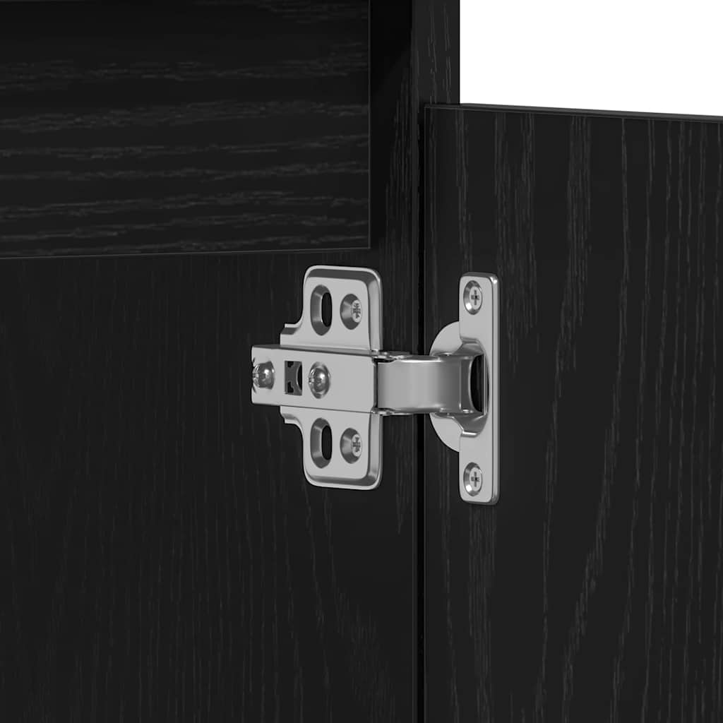 Badezimmermöbel-Set 3 stk. Schwarz Eichen-Optik