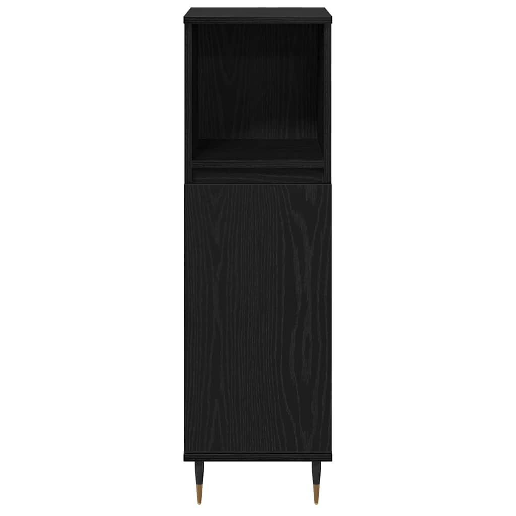 Badezimmermöbel-Set 3 stk. Schwarz Eichen-Optik