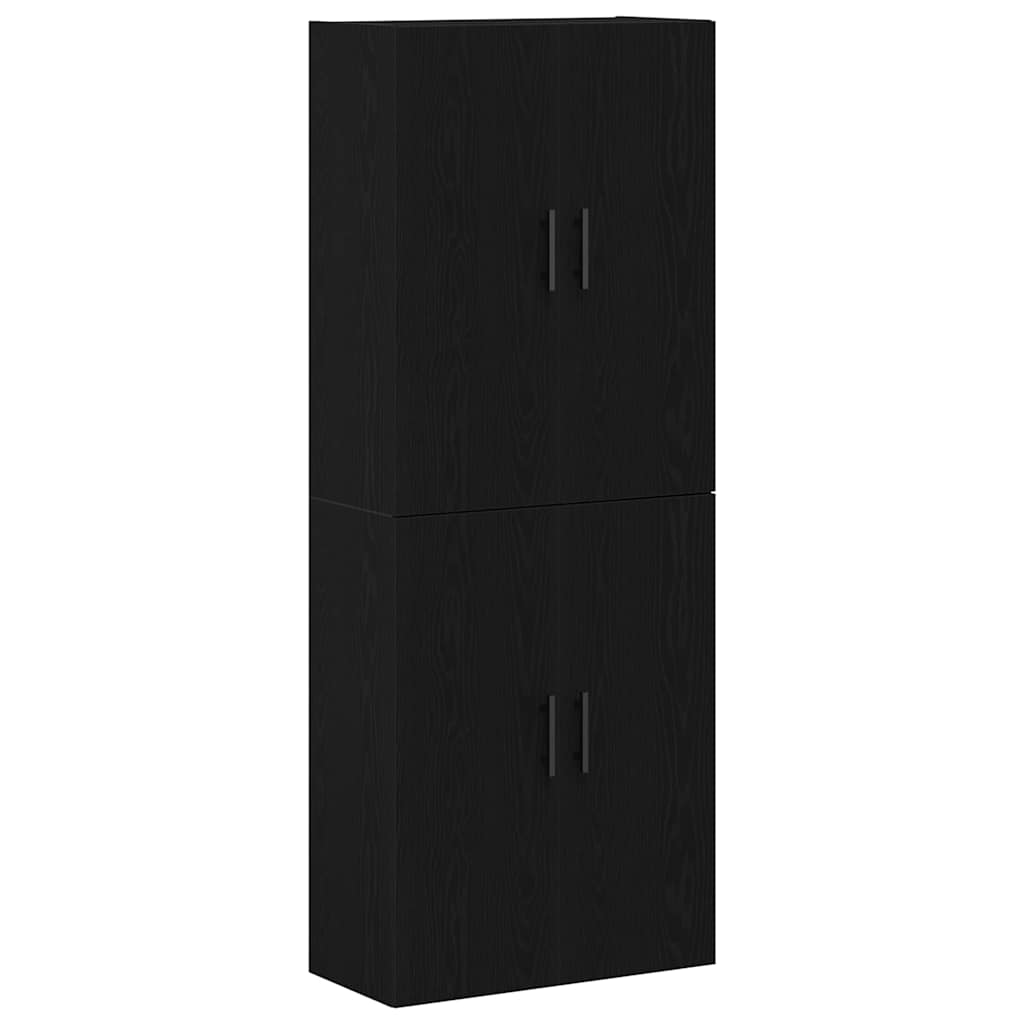 Wandschrank 2 stk. Schwarz Eichen-Optik 69,5 x 34 x 90 cm