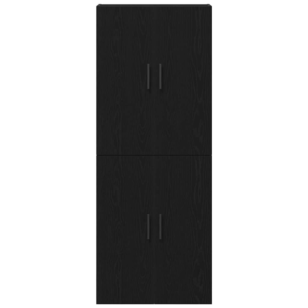 Wandschrank 2 stk. Schwarz Eichen-Optik 69,5 x 34 x 90 cm