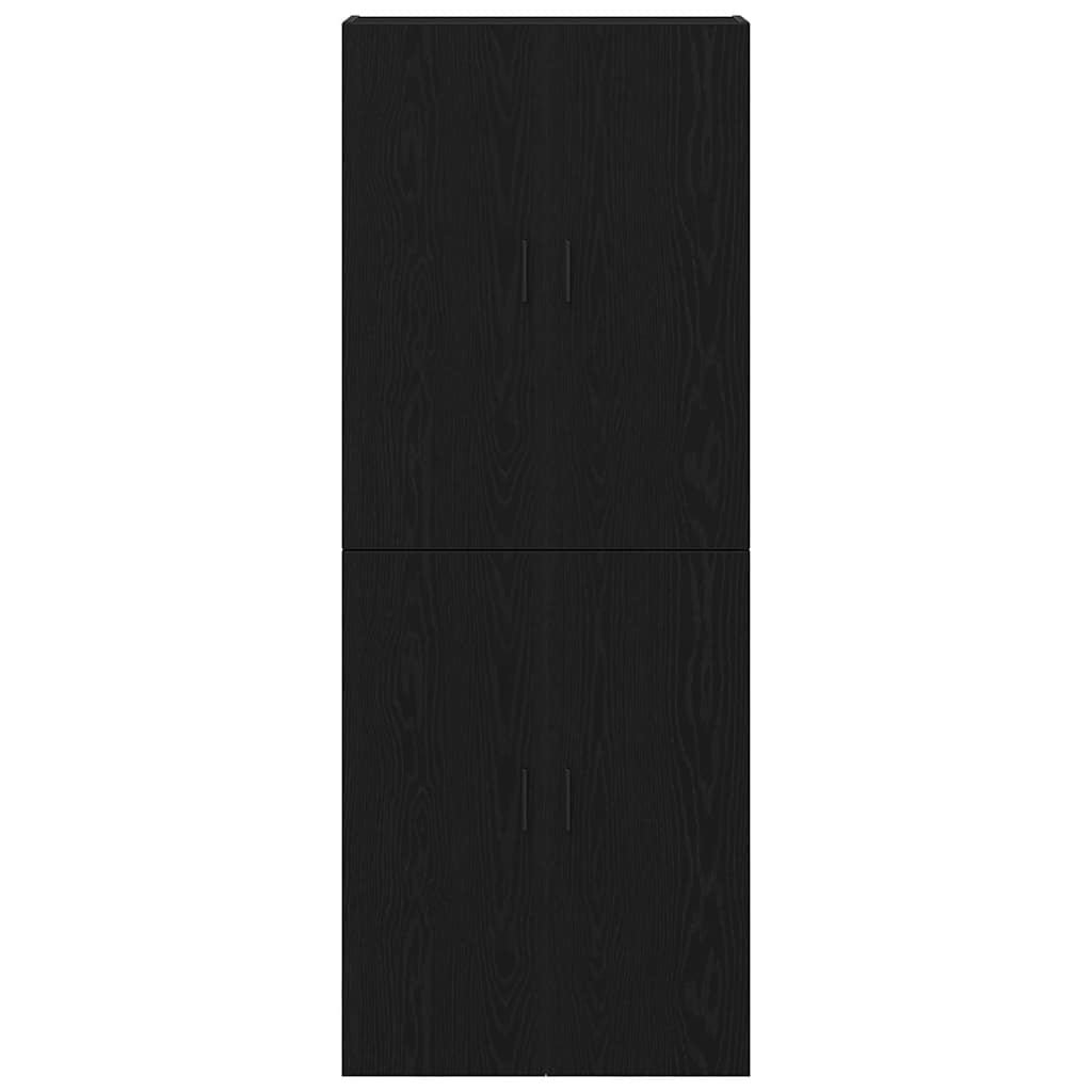 Wandschrank 2 stk. Schwarz Eichen-Optik 69,5 x 34 x 90 cm