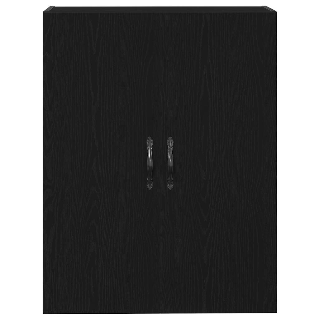 Highboard 2 stk. Schwarz Eichen-Optik 69,5 x 34 x 180 cm