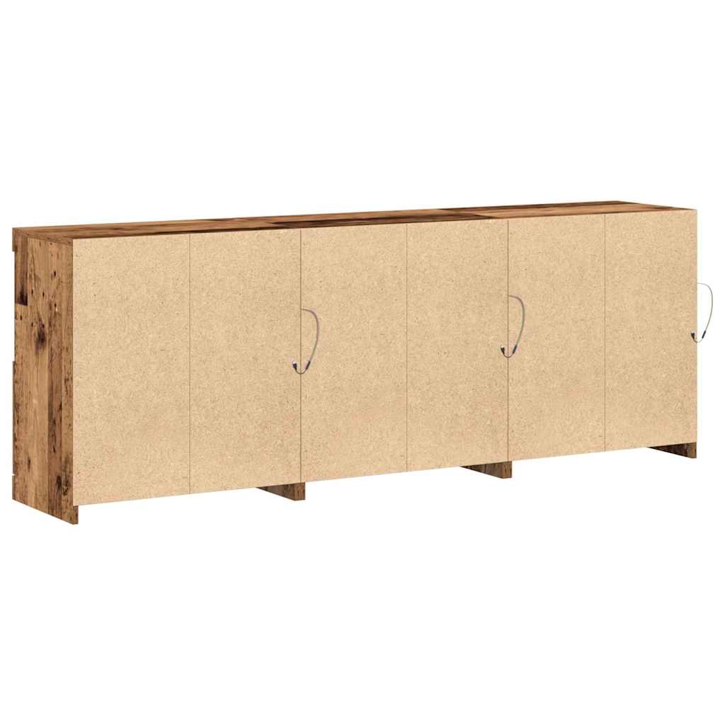 LED-Sideboard Altholz 181 x 37 x 67 cm Holzwerkstoff