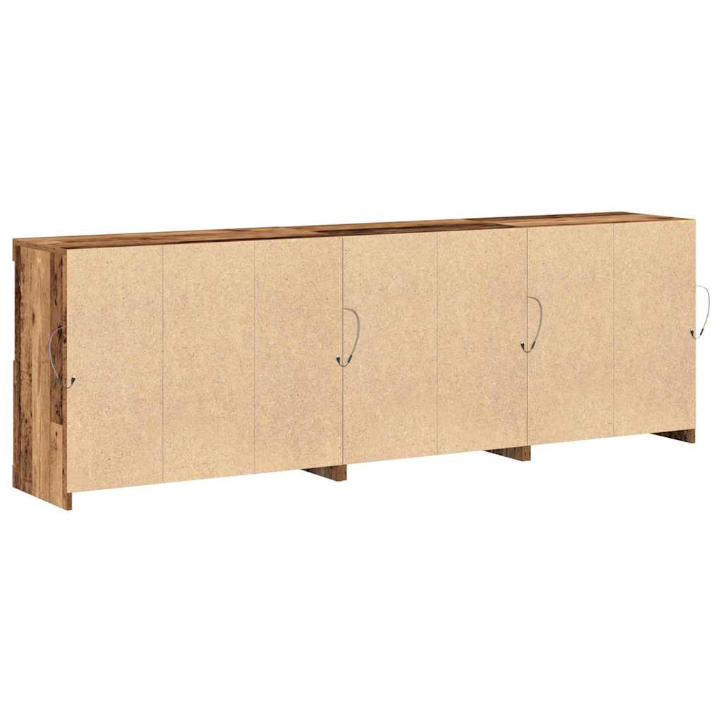 LED-Sideboard Altholz 202 x 37 x 67 cm Holzwerkstoff