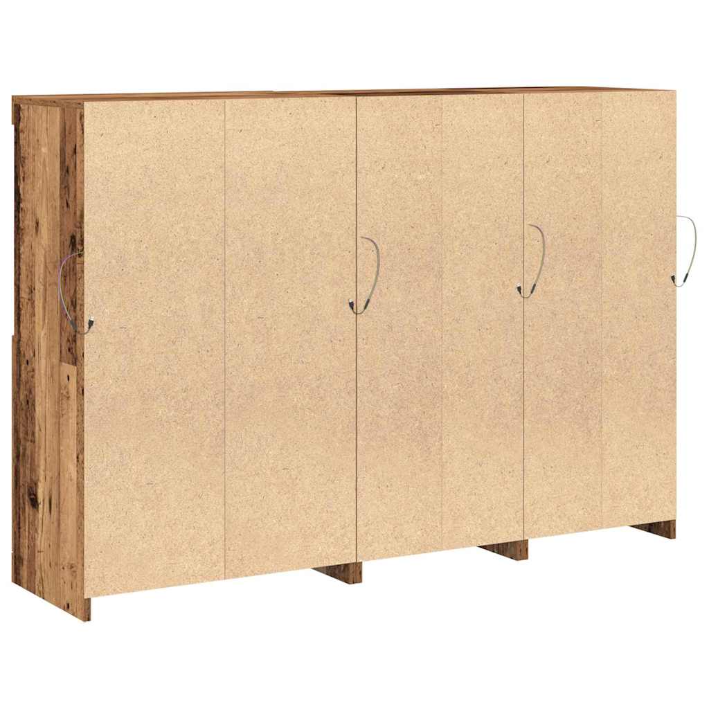 LED-Sideboard Altholz 142,5 x 37 x 100 cm Holzwerkstoff