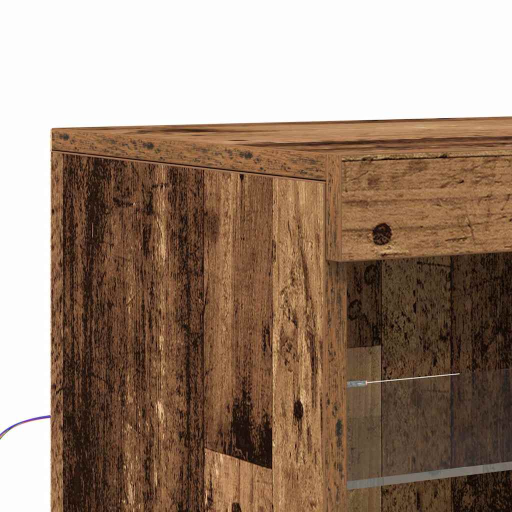 LED-Sideboard Altholz 142,5 x 37 x 100 cm Holzwerkstoff
