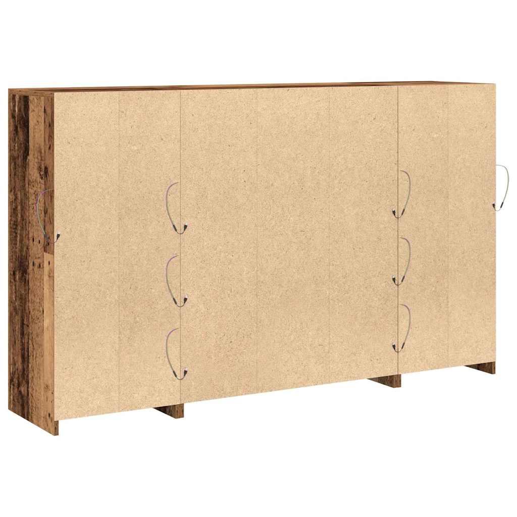 LED-Sideboard Altholz 163 x 37 x 100 cm Holzwerkstoff