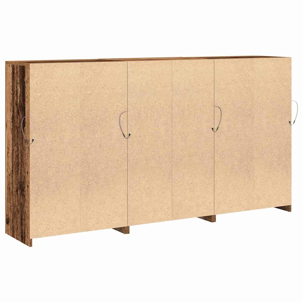 LED-Sideboard Altholz 181,5 x 37 x 100 cm Holzwerkstoff