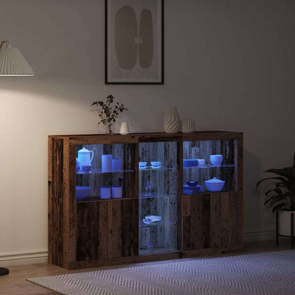 LED-Sideboard Altholz 162 x 37 x 100 cm Holzwerkstoff