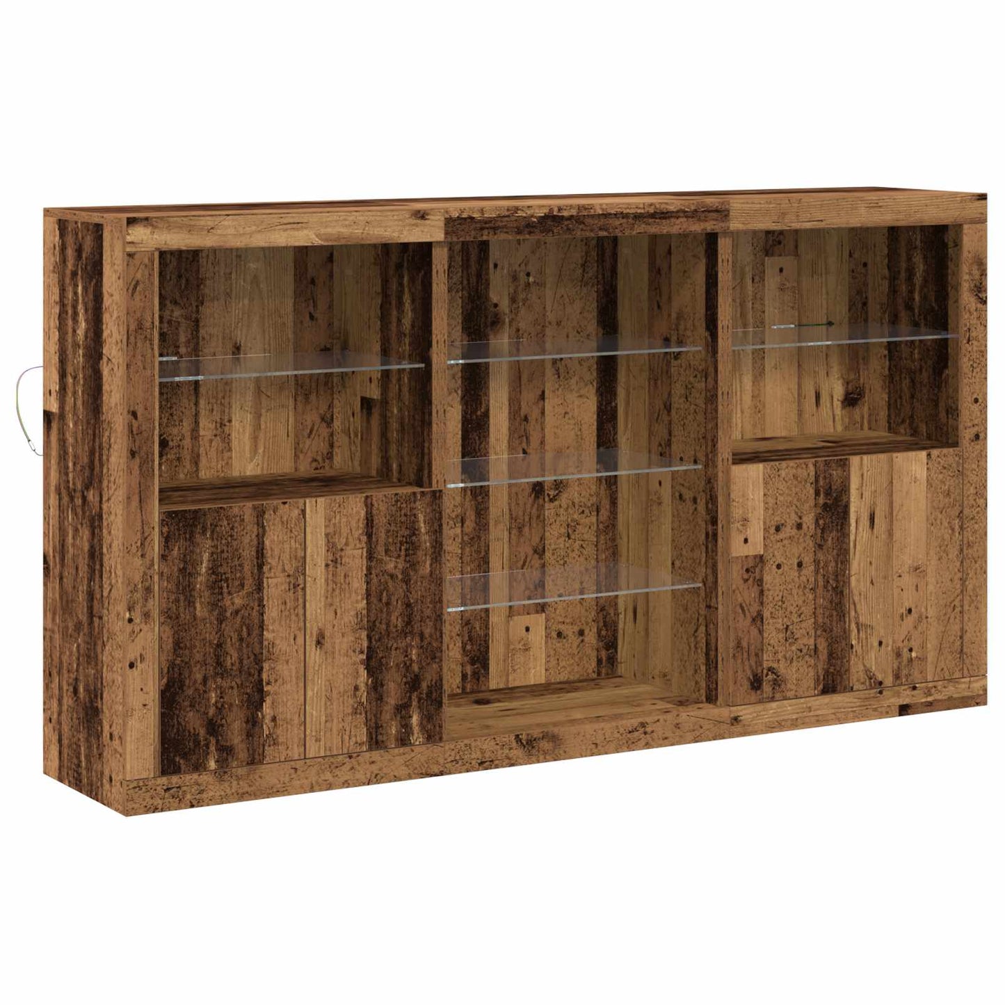 LED-Sideboard Altholz 181,5 x 37 x 100 cm Holzwerkstoff