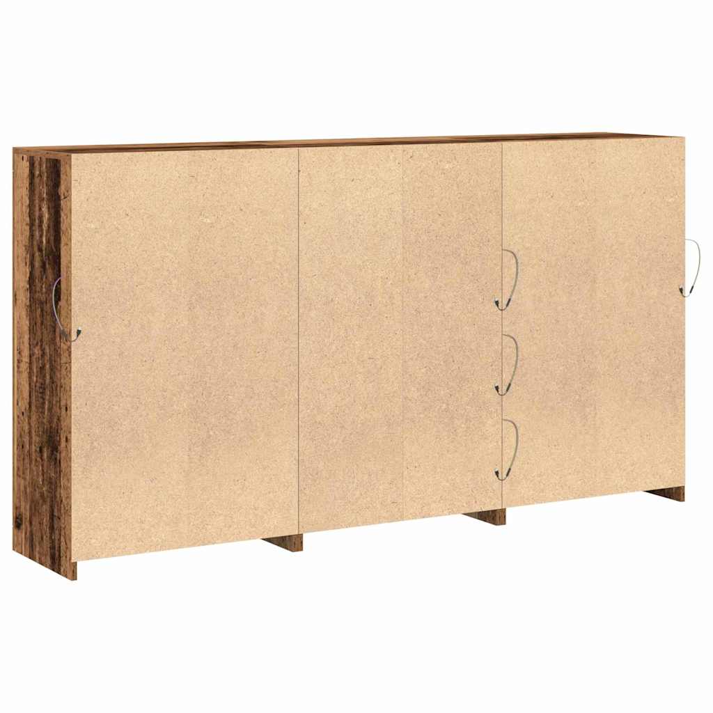 LED-Sideboard Altholz 181,5 x 37 x 100 cm Holzwerkstoff