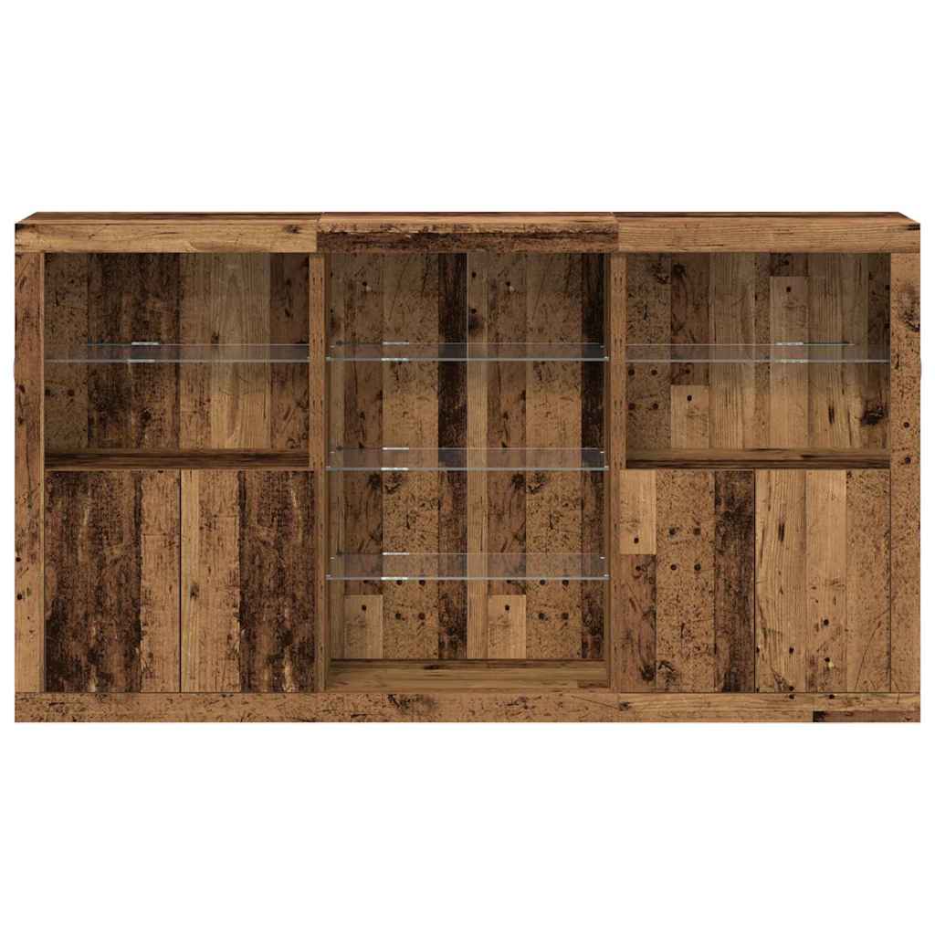 LED-Sideboard Altholz 181,5 x 37 x 100 cm Holzwerkstoff