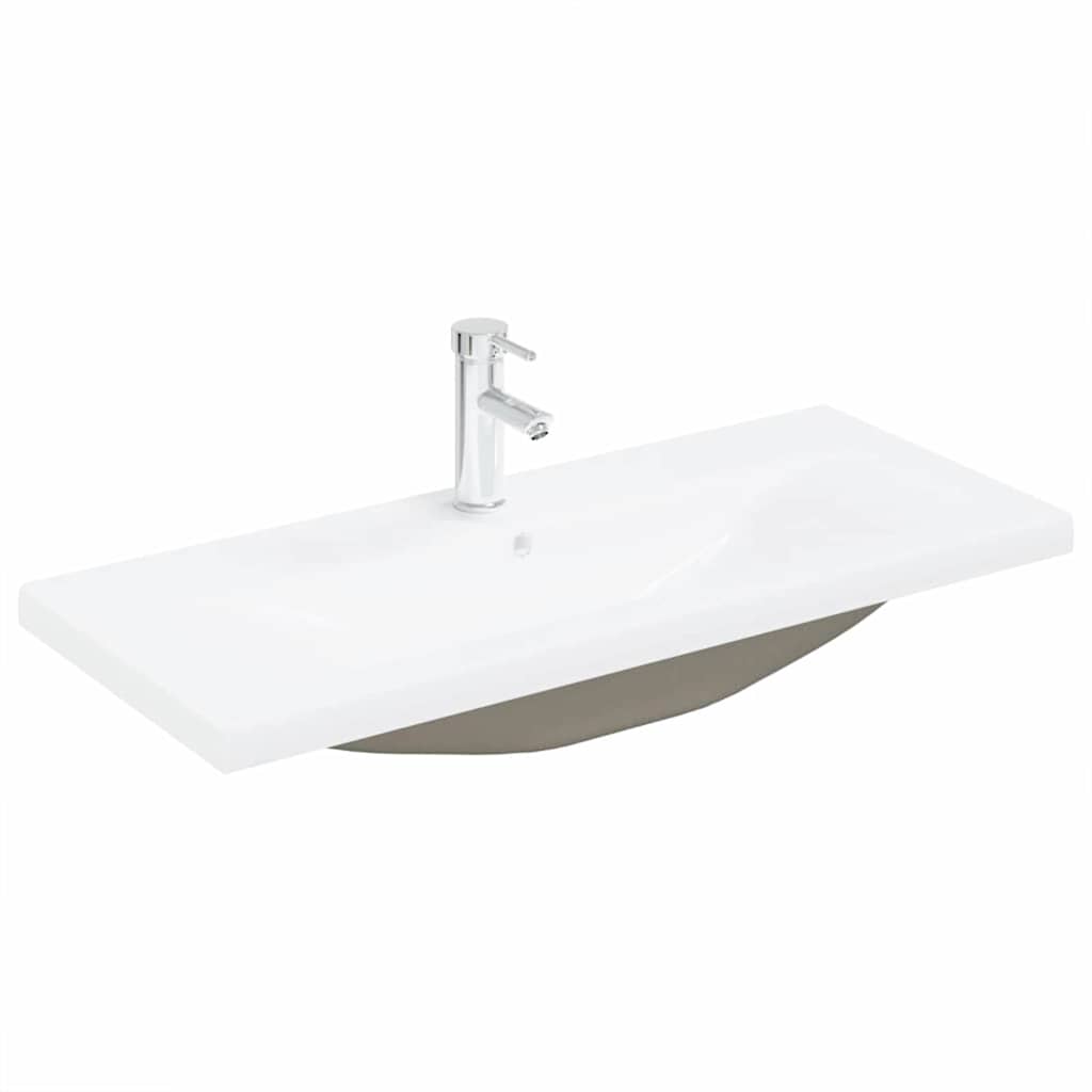 Waschbeckenunterschrank mit Becken 3 pcs Schwarze Eiche